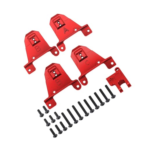 Für TRX4 8216 1/10 RC Crawler Vorne Hinten Stoßdämpfer Montieren Upgrade RC Teil Dekoration Änderung Auto Zubehör RC Autozubehör(Red) von NAFRECX