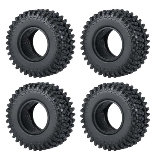 Für TRX4M Für Axial Für SCX24 Ersatz-1,0-Zoll-Metall-Beadlock-Felgen, 50/54 Mm Gummireifen-Set, 1/18 1/24 RC Crawler Autoteile RC Autozubehör von NAFRECX