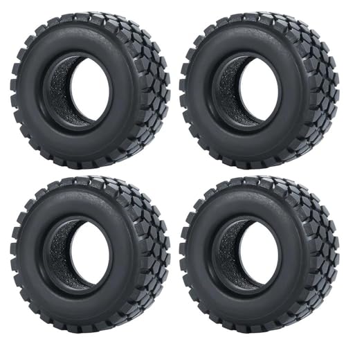 Für TRX4M Für Axial Für SCX24 Ersatz-1,0-Zoll-Metall-Beadlock-Felgen, 50/54 Mm Gummireifen-Set, 1/18 1/24 RC Crawler Autoteile RC Autozubehör von NAFRECX