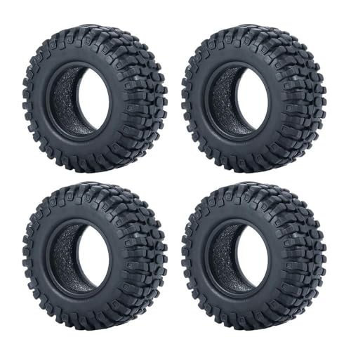 Für TRX4M Für Axial Für SCX24 Ersatz-1,0-Zoll-Metall-Beadlock-Felgen, 50/54 Mm Gummireifen-Set, 1/18 1/24 RC Crawler Autoteile RC Autozubehör von NAFRECX