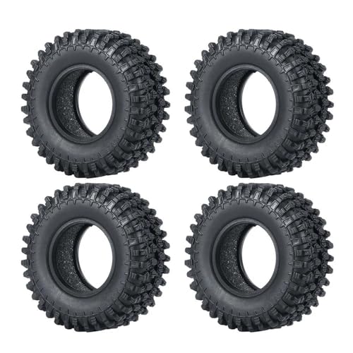 Für TRX4M Für Axial Für SCX24 Ersatz-1,0-Zoll-Metall-Beadlock-Felgen, 50/54 Mm Gummireifen-Set, 1/18 1/24 RC Crawler Autoteile RC Autozubehör von NAFRECX