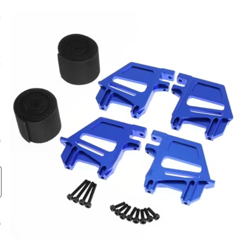 Für Traxxas 1/5 Für X-Maxx 6S 8S Batterie Halter Basis Montieren Tablett Mit Strap RC Auto Zubehör Upgrade Ersatz RC Auto Teile RC Autozubehör(Blue) von NAFRECX
