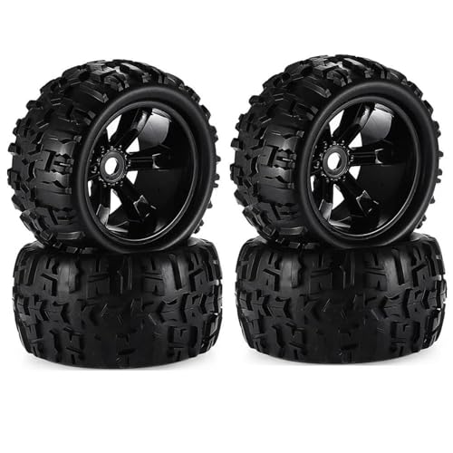 Für Traxxas Für Maxx Für Tmaxx Für E-Revo Für Revo 3.3 Für JLB Für Cheetah Für Monster 1/8 Maßstab, 17 Mm Sechskant, RC Truck-Reifen Und Felgen, Set Mit Teilen RC Autozubehör von NAFRECX