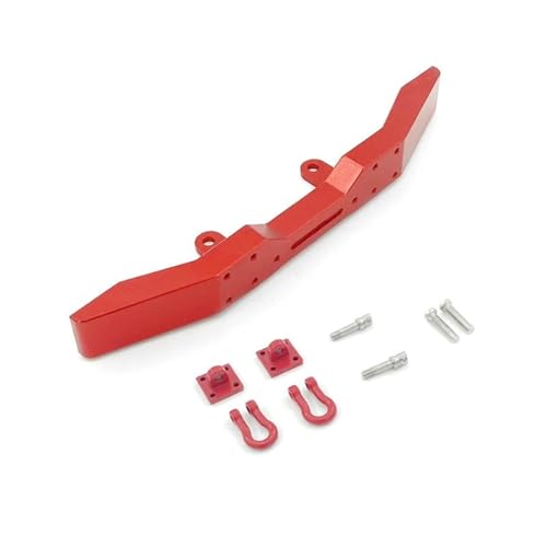 Für WPL B14 B16 B24 B36 Für JJRC Q60 Q61 Metall Front Stoßstange Mit Abschlepphaken 1/16 4WD 6WD RC Militär LKW Upgrade Teile Zubehör RC Autozubehör(Red) von NAFRECX