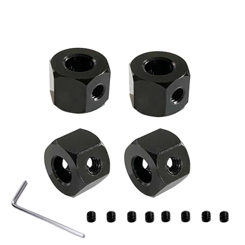 Für WPL D12 D42 1/10 RC Auto Ersatzteile Änderung Zubehör Kinder Spielzeug Drift Reifen Upgrade Radnaben Gummi Weiche Reifen Adapter RC Autozubehör(12mm Adapter 3) von NAFRECX