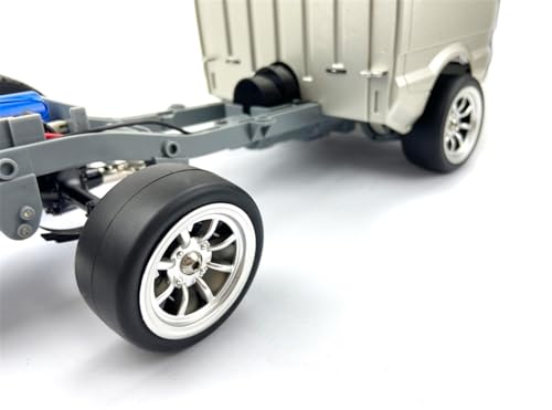 Für WPL D12 D42 1/10 RC Auto Ersatzteile Änderung Zubehör Kinder Spielzeug Drift Reifen Upgrade Radnaben Gummi Weiche Reifen Adapter RC Autozubehör(4pcs Tires) von NAFRECX