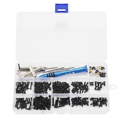Für Wltoys 12428 A949 A959 144001 124019 RC-Autoschrauben, Flachkopfschrauben, Kreuzhülsen-Inbusschlüssel M2 M2.3 M2.5 M3 M4, Ersatz-RC-Autoteile RC Autozubehör von NAFRECX