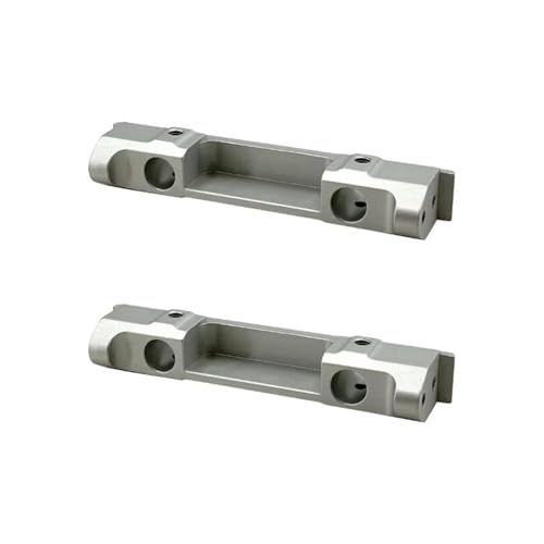 Kompatibel Mit Axial SCX10 PRO Upgrade-Teilen, Aluminiumlegierung, Vordere Und Hintere Stoßstangenhalterung, 1/10 RC Crawler Autozubehör RC Auto Ersatzteile(Silver,2pcs) von NAFRECX