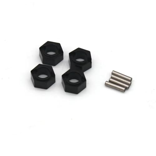 Kompatibel Mit FMS Für Fcx24 Für Xiaoqi 1/24 Fernbedienung Auto Metall Upgrade Zubehör 7mm Sechskantkupplung RC Auto Ersatzteile(Black) von NAFRECX