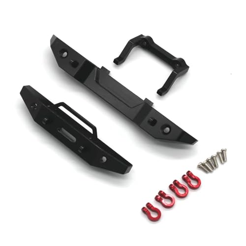 Kompatibel Mit FMS Für Fire Für Horse Für EAZYRC Für Thunder Für Storm 1/18 Fernbedienung Auto Metallteile Vordere Und Hintere Stoßstangen RC Auto Ersatzteile(Black) von NAFRECX