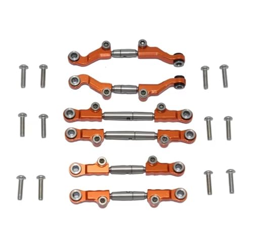 Kompatibel Mit LOSI Für Mini-T 2.0 2WD Für Stadium 1/18 RC Auto LKW Metall Verstellbar Vorne Hinten Spurstangenverbindungsset RC Auto Ersatzteile(Orange) von NAFRECX