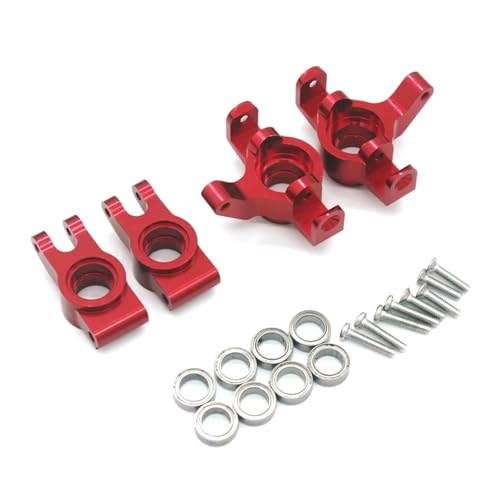 Kompatibel Mit MJX 14301 14302 14303 1/14 RC Car Metall-Upgrade-Teile Lenkschale Hinterrad Für Sitzzubehör RC Auto Ersatzteile(Red) von NAFRECX