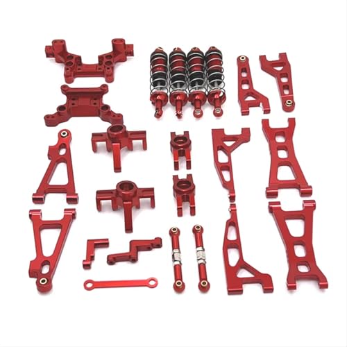 Kompatibel Mit MJX 16207 16208 16209 16210 H16 1/16 RC Autoteile Ersatzzubehör Metall Upgrade Kit RC Auto Ersatzteile(Red) von NAFRECX