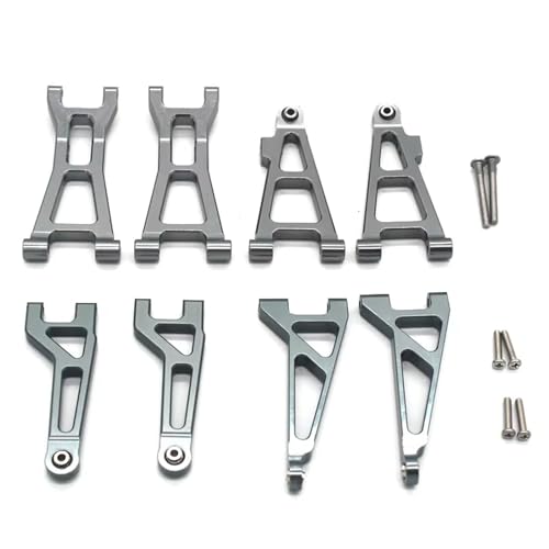 Kompatibel Mit MJX M163 16208 16209 16210 H16V3 1/16 RC Car Metall-Upgrade-Teile Vorne Und Hinten Für Schwingen Für Auf- Und Ab-Teile RC Auto Ersatzteile(Gray) von NAFRECX