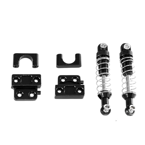 Kompatibel Mit MN Für MN82 LC79 1/12 RC Auto Metall Hinterachse Befestigungsteile Hinterer Stoßdämpfer Upgrade Teile Zubehör RC Auto Ersatzteile(Black) von NAFRECX