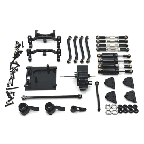 Kompatibel Mit MN Für MN99S 1/12 RC Für Modellautoteile Zubehör Metall-Upgrade-Getriebe-Stoßdämpfer RC Auto Ersatzteile(Black) von NAFRECX