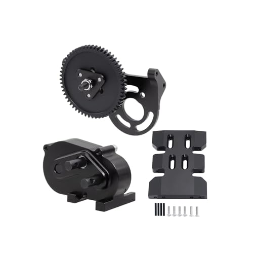 Kompatibel Mit SCX10 I II 90046 Für Capra Für TRX4 Für LCG Prefixal Gearbox Front Motor Transmission Mit Antriebswelle Für 1/10 RC Crawler RC Auto Ersatzteile(Black) von NAFRECX