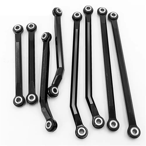 Kompatibel Mit TRX-4M K10 Für High Für Trail 1/18 RC Crawler Car Upgrade-Teile 8-teiliges Metall-Verstärkungsstangen-Kit RC Auto Ersatzteile(Black) von NAFRECX