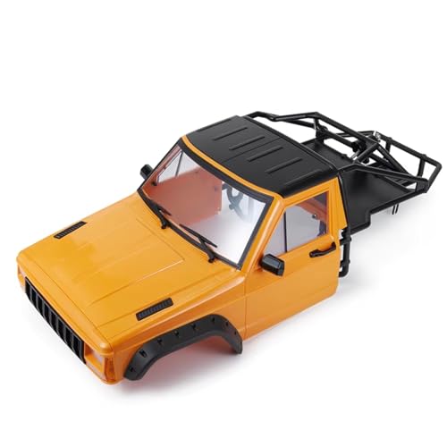 Kompatibel Mit TRX4 Für Axial Für SCX10 90046 1/10 RC Crawler Auto Upgrade Teile Zubehör Kunststoff Körper Cab/Back-Half Cage RC Auto Ersatzteile(Yellow Complete Set) von NAFRECX
