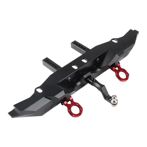 Kompatibel Mit TRX4 Für Defender Für Bronco, CNC-Heckstoßstange Aus Aluminiumlegierung Mit Anhängerkupplung, 1/10 RC Crawler Car Upgrade-Teile RC Auto Ersatzteile(Black) von NAFRECX