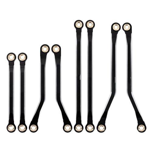 Kompatibel Mit TRX4M CNC-Aluminiumlegierung Für High Clearance Links Set Für 1/18 RC Crawler Upgrade Teile Zubehör RC Auto Ersatzteile(Black) von NAFRECX