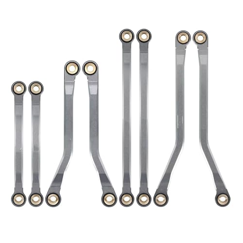 Kompatibel Mit TRX4M CNC-Aluminiumlegierung Für High Clearance Links Set Für 1/18 RC Crawler Upgrade Teile Zubehör RC Auto Ersatzteile(Silver) von NAFRECX