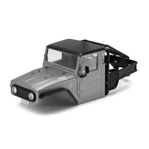 Kompatibel Mit TRX4M Für Defender Für Bronco, Harte Karosserie Mit Käfig Für 1/18 RC Crawler Car Upgrade-Zubehör RC Auto Ersatzteile(Gray) von NAFRECX