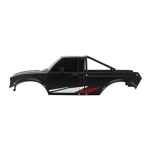 Kompatibel Mit TRX4M Für Defender Für Bronco Für Pickup, Harte Karosserie Mit Bettgestell, 1/18 RC Crawler Car Upgrade-Teile RC Auto Ersatzteile(Black) von NAFRECX