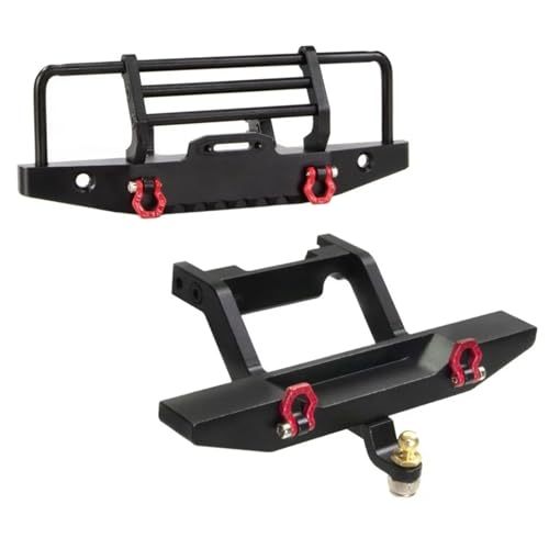 Kompatibel Mit Traxxas Für TRX4M Für Defender Aus Metall, Vorne Und Hinten, Mit Abschlepphaken, 1/18 RC Crawler Auto, Upgrade-Teile, Zubehör RC Auto Ersatzteile(Rear and Front) von NAFRECX