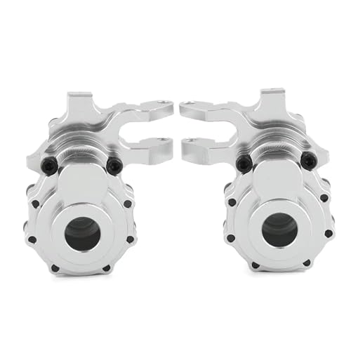 Kompatibel Mit Traxxas TRX-4 1/10 RC Crawler Auto Upgrades Teile Zubehör 2Pcs Metall Front Portal Gehäuse RC Auto Ersatzteile(Silver) von NAFRECX
