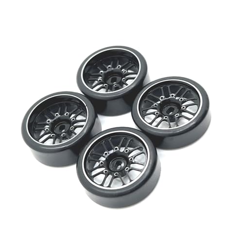 Kompatibel Mit WLtoys Für KYOSHO Für Mosquito Truck 1/28 RC Auto Ersatzteile Metall-Upgrade 27 Mm Zwei Breite Zwei Schmale Drift-Radreifen RC Auto Ersatzteile(Black) von NAFRECX