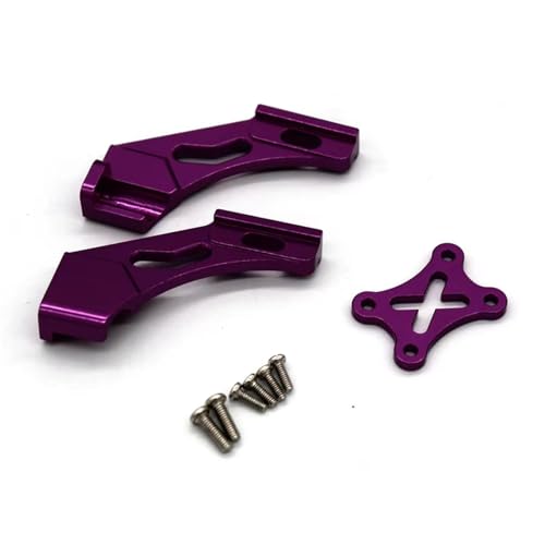 Kompatibel Mit Wltoys 144001 144010 14016 124008 124010 124017 124019 Fernbedienungsauto-Metall-Upgrade-Teile Sind Flügelhalterungsteile RC Auto Ersatzteile(Purple) von NAFRECX