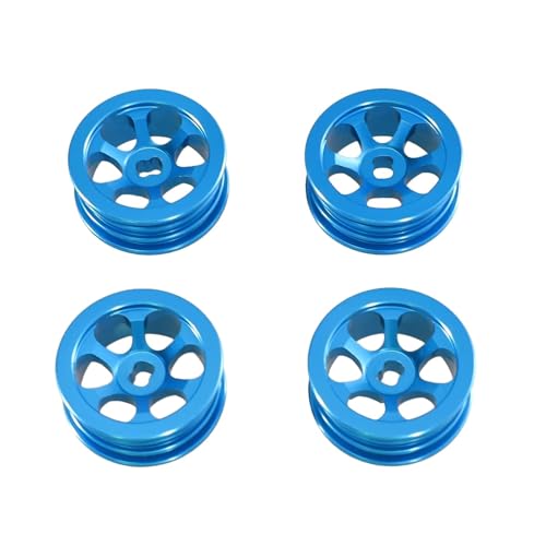 Kompatibel Mit Wltoys K989 284131 284010 284161 1/28 Fernbedienung Auto Upgrade Zubehör Aluminium Legierung Rad Für Rallye Reifen RC Auto Ersatzteile(Blue) von NAFRECX