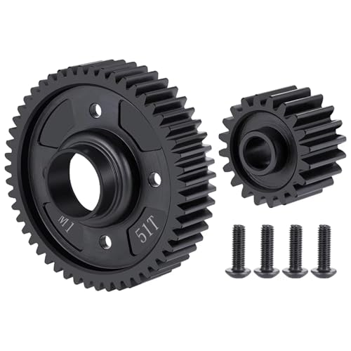 Kompatibel Mit X-MAXX 8S Für XRT 1/6 1/5 RC Auto Für Monster Truck Teile Stahl-Mitteldifferential 51T Ausgangsrad Und 20T Eingangsrad RC Auto Ersatzteile von NAFRECX