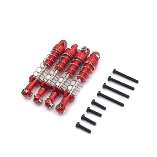 RC-Stoßdämpfer Kompatibel Mit MN D90 D91 D96 Für MN98 99S Für WPL C14 C24 B14 B24 1/12 RC-Autoteile Zubehör 4 STÜCKE Außen Für Federstoßdämpfer(Red) von NAFRECX