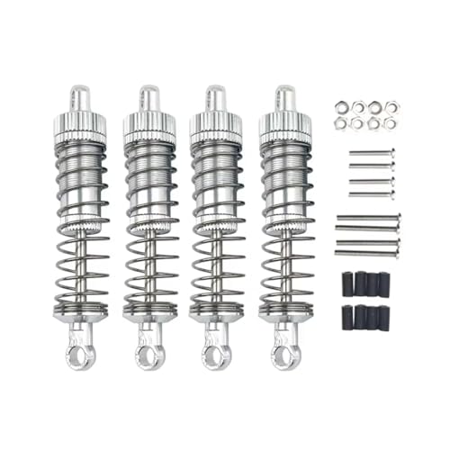 RC-Stoßdämpfer Kompatibel Mit MN D90 Für MN-90 Für MN99S Für WPL C14 C24 C34 RC-Auto-Upgrade-Teile Zubehör Metallstoßdämpfer(Silver) von NAFRECX