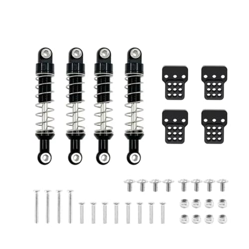 RC-Stoßdämpfer Kompatibel Mit MN D90 Für MN99S Für WPL C14 C24 C34 RC-Autos, Zubehörteile, Metall-Stoßdämpfer Mit Verlängertem Sitz(Black) von NAFRECX