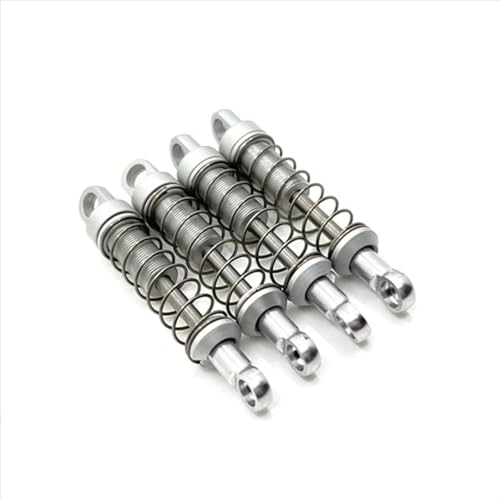 RC-Stoßdämpfer Kompatibel Mit MN78 Für MN78 1/12 RC-Auto-Upgrades Teile Zubehör Metall Stoßdämpfer Vorne Und Hinten(Silver) von NAFRECX