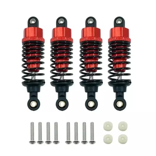 RC-Stoßdämpfer Kompatibel Mit Tamiya Für TT-02 M-05 M-06 1/10 RC-Auto-Upgrade-Teile 4-teiliger Stoßdämpfer-Dämpfersatz Aus Aluminiumlegierung(Red) von NAFRECX