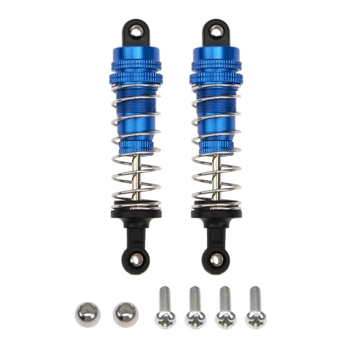 RC-Stoßdämpfer Kompatibel Mit WLtoys 144001 1/14 RC-Auto Für Buggy-Teilezubehör, 2-teiliger Stoßdämpfer Aus Aluminiumlegierung(Blue) von NAFRECX
