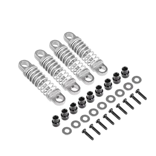 RC-Stoßdämpfer Kompatibel Mit WLtoys 284131 K969 K979 K989 K999 P929 P939 1/28 RC Autoteile Zubehör Metall Stoßdämpfer(Silver) von NAFRECX