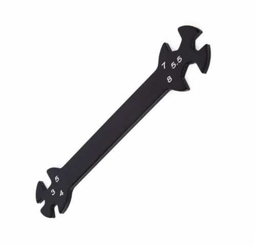 RC-Werkzeuge, 6-in-1-Schraubenschlüssel, 3/4/5/5,5/7/8 mm, für Spannschlösser mit Muttern, multifunktionales Zubehör zur Änderung von RC-Autospielzeugteilen RC Autozubehör von NAFRECX