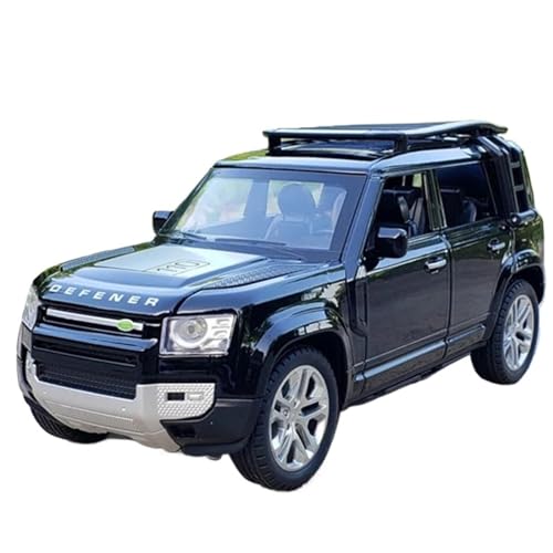 Motorfahrzeuge Replika Auto 1/24 Für Land Rover Defender SUV Legierung Auto Modell Druck Druck Metall Spielzeug Geländewagen Auto Modell Sammeln Replik Originalgetreue Nachbildung ( Color : Black ) von NALora