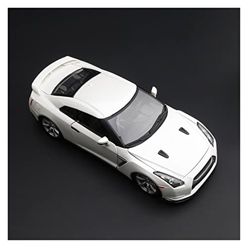 Motorfahrzeuge Replika Auto 1:18 Für Nissan GT-R 2009 Alloy Super Sports Car Modell Diecast Vehicle Adults Collection Display Ornamente Originalgetreue Nachbildung (Color : White) von NALora