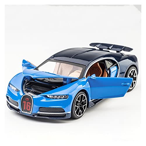 Motorfahrzeuge Replika Auto 1:32 Für Bugatti Chiron Simulation Legierung Supersportwagen Modell Die-Cast Zurückziehen Spielzeug Fahrzeug Kinder Geschenk Originalgetreue Nachbildung ( Color : Blue ) von NALora