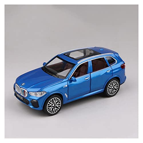 NALora Motorfahrzeuge Replika Auto 1/32 Für BMW X5 SUV Diecasts Legierung Automodell Simulation Kinder Sound Licht Spielzeugfahrzeug Originalgetreue Nachbildung (Color : Blue) von NALora