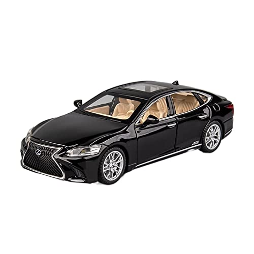 NALora Motorfahrzeuge Replika Auto 1/32 Für Lexus LS500h Simulation Legierung Auto Modell Diecast Zurückziehen Spielzeug Fahrzeug Sammlung Junge Geschenke Originalgetreue Nachbildung (Color : Black) von NALora