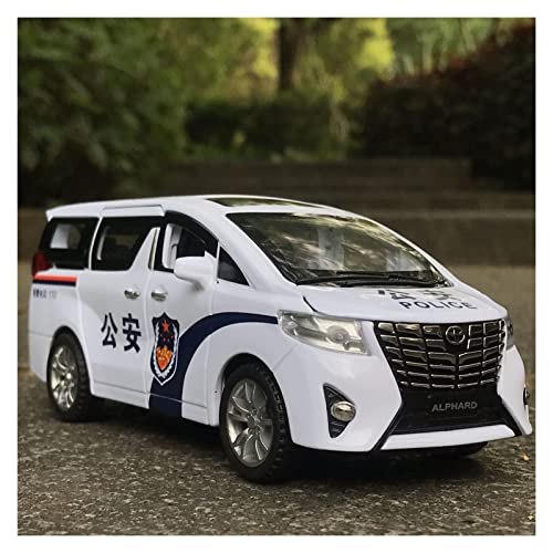 NALora Motorfahrzeuge Replika Auto 1/32 Für Toyota Alpha MPV Simulation Diecast Auto Modell Kinder Sound Licht Spielzeug Fahrzeuge Originalgetreue Nachbildung (Color : White B) von NALora