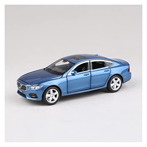 NALora Motorfahrzeuge Replika Auto 1/32 Für Volvo S90 SUV Diecast Car Model Collection Kids Sound Light Spielzeugfahrzeuge Originalgetreue Nachbildung (Color : Blue) von NALora