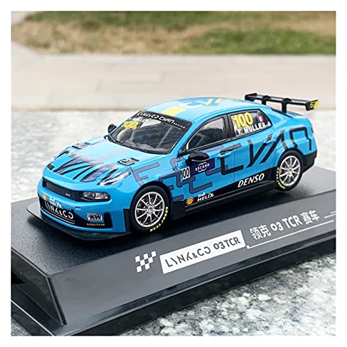 NALora Motorfahrzeuge Replika Auto 1/43 Für Lynk & Co 03 TCR Racer Simulation Rennwagen Modell Diecast Alloy Vehicle Collection Ornament Display Originalgetreue Nachbildung von NALora